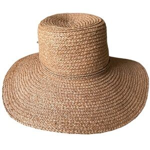 Callanan Ladies Natural Woven Packable Beach Sun Hat, One Size, 23.25” Crown